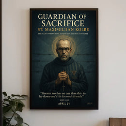 Guardian of Sacrifice St. Maximilian Kolbe Poster PosterGoat