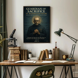 Guardian of Sacrifice St. Maximilian Kolbe Poster PosterGoat