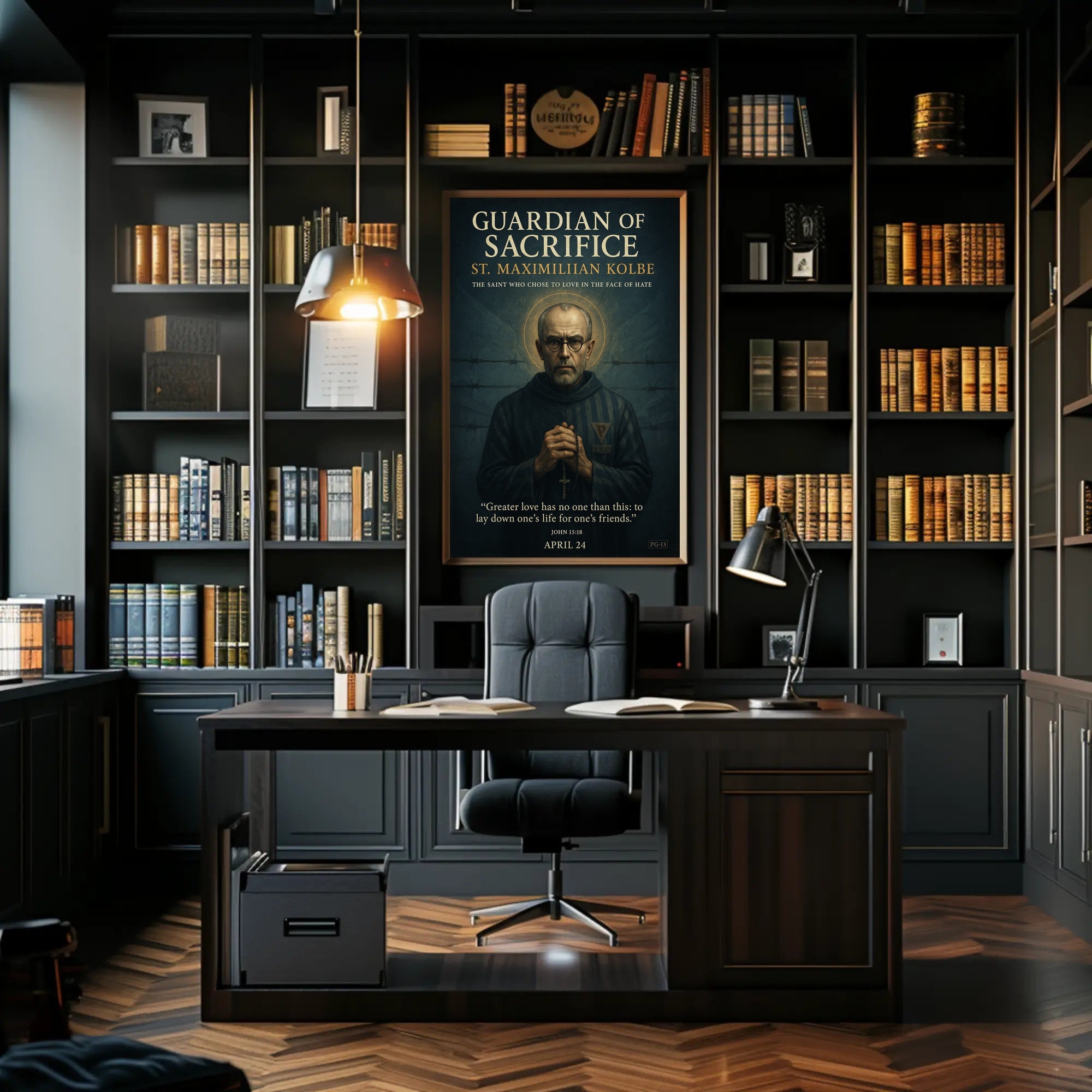 Guardian of Sacrifice St. Maximilian Kolbe Poster PosterGoat