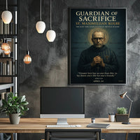 Guardian of Sacrifice St. Maximilian Kolbe Poster PosterGoat