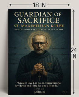 Guardian of Sacrifice St. Maximilian Kolbe Poster PosterGoat