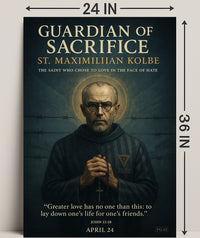 Guardian of Sacrifice St. Maximilian Kolbe Poster PosterGoat