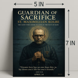 Guardian of Sacrifice St. Maximilian Kolbe Poster PosterGoat