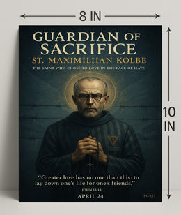 Guardian of Sacrifice St. Maximilian Kolbe Poster PosterGoat