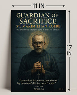 Guardian of Sacrifice St. Maximilian Kolbe Poster PosterGoat