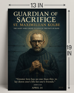 Guardian of Sacrifice St. Maximilian Kolbe Poster PosterGoat