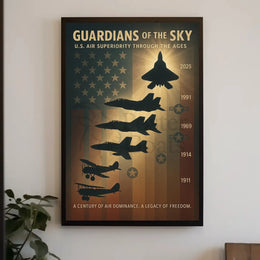 Guardians of the Sky: Aviation History Propaganda Poster PosterGoat