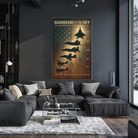 Guardians of the Sky: Aviation History Propaganda Poster PosterGoat