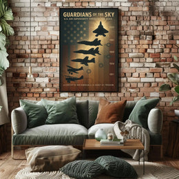 Guardians of the Sky: Aviation History Propaganda Poster PosterGoat
