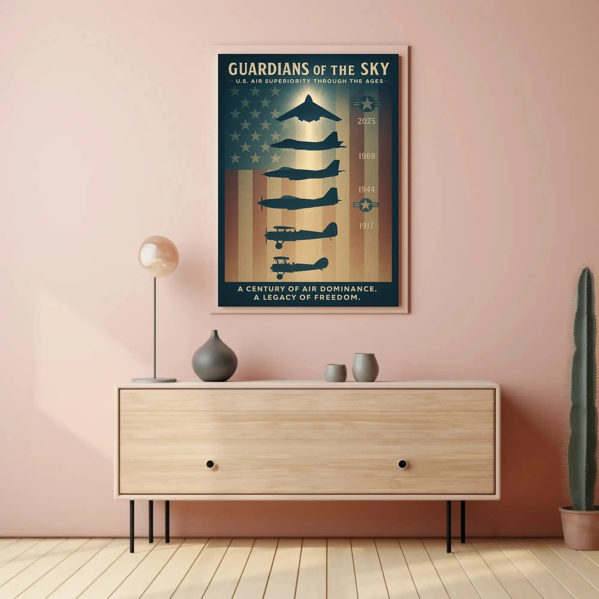 Guardians of the Sky: Evolution of U.S. Aircraft Poster PosterGoat