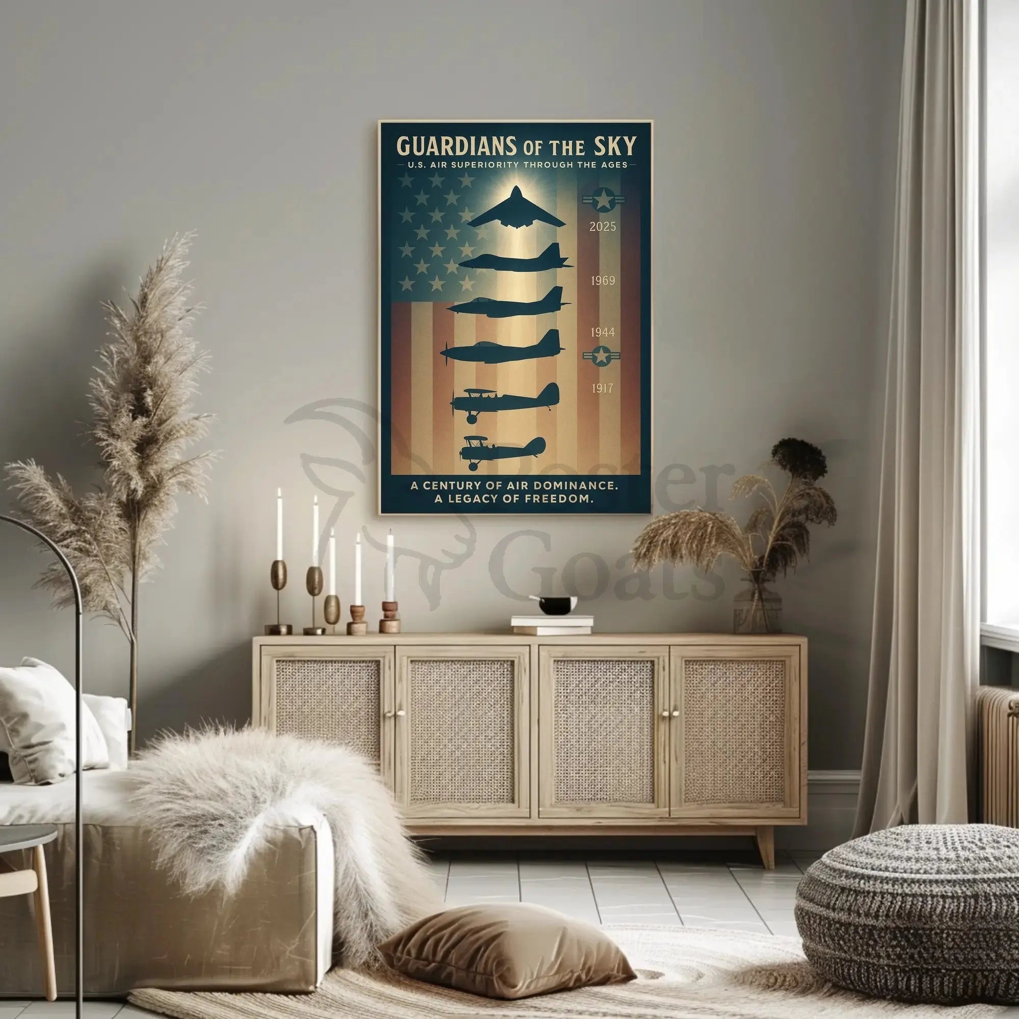 Guardians of the Sky: Evolution of U.S. Aircraft Poster PosterGoat