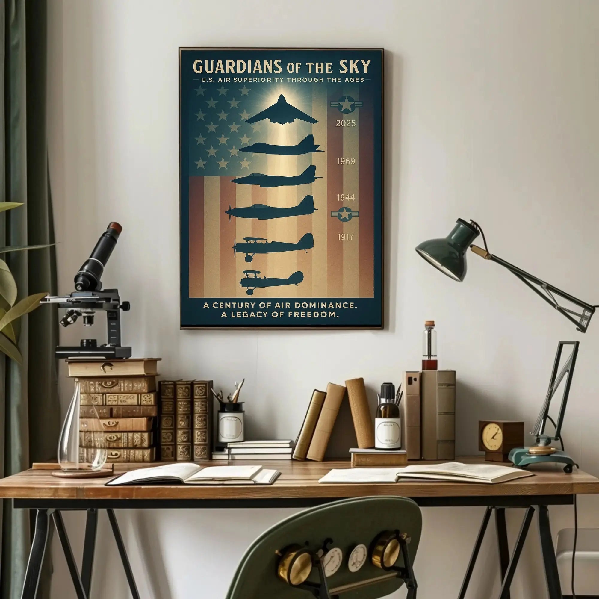 Guardians of the Sky: Evolution of U.S. Aircraft Poster PosterGoat
