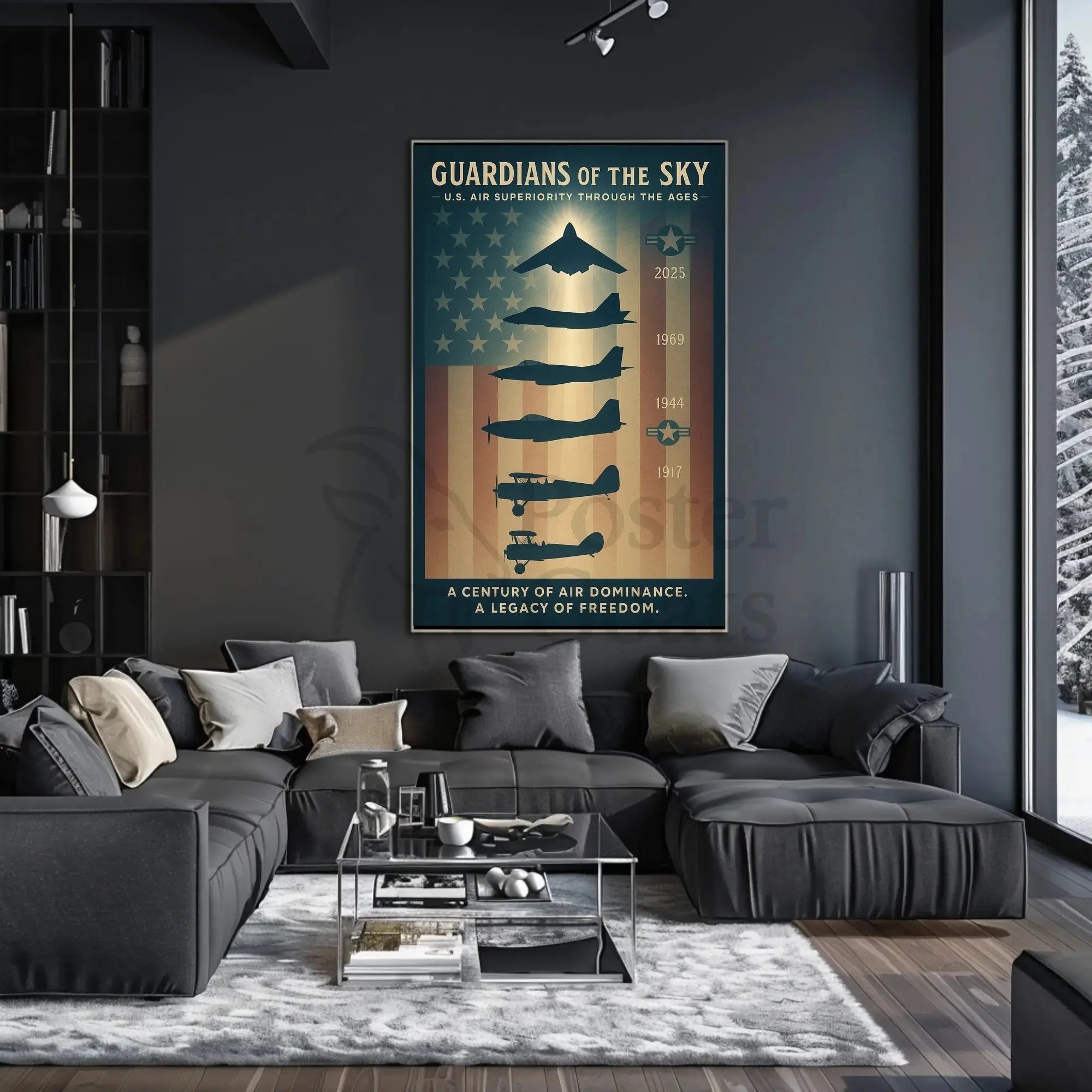 Guardians of the Sky: Evolution of U.S. Aircraft Poster PosterGoat