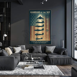 Guardians of the Sky: Evolution of U.S. Aircraft Poster PosterGoat