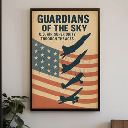 Guardians of the Sky: Timeless Military Aviation Poster PosterGoat