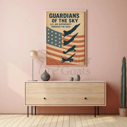 Guardians of the Sky: Timeless Military Aviation Poster PosterGoat