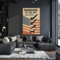 Guardians of the Sky: Timeless Military Aviation Poster PosterGoat