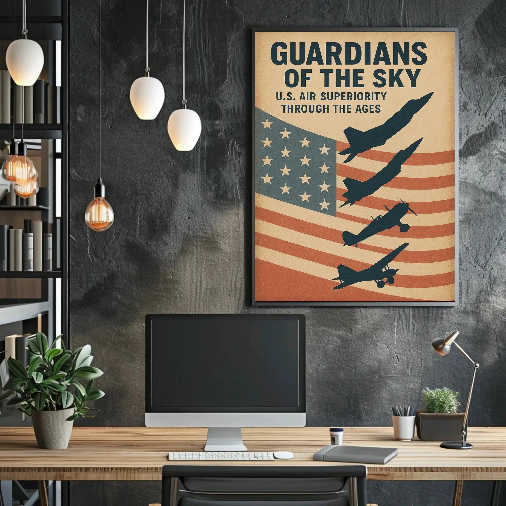 Guardians of the Sky: Timeless Military Aviation Poster PosterGoat