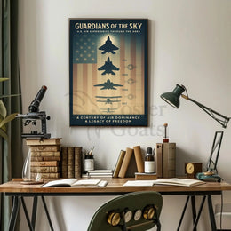 Guardians of the Sky: U.S. Military Recruitment Poster PosterGoat