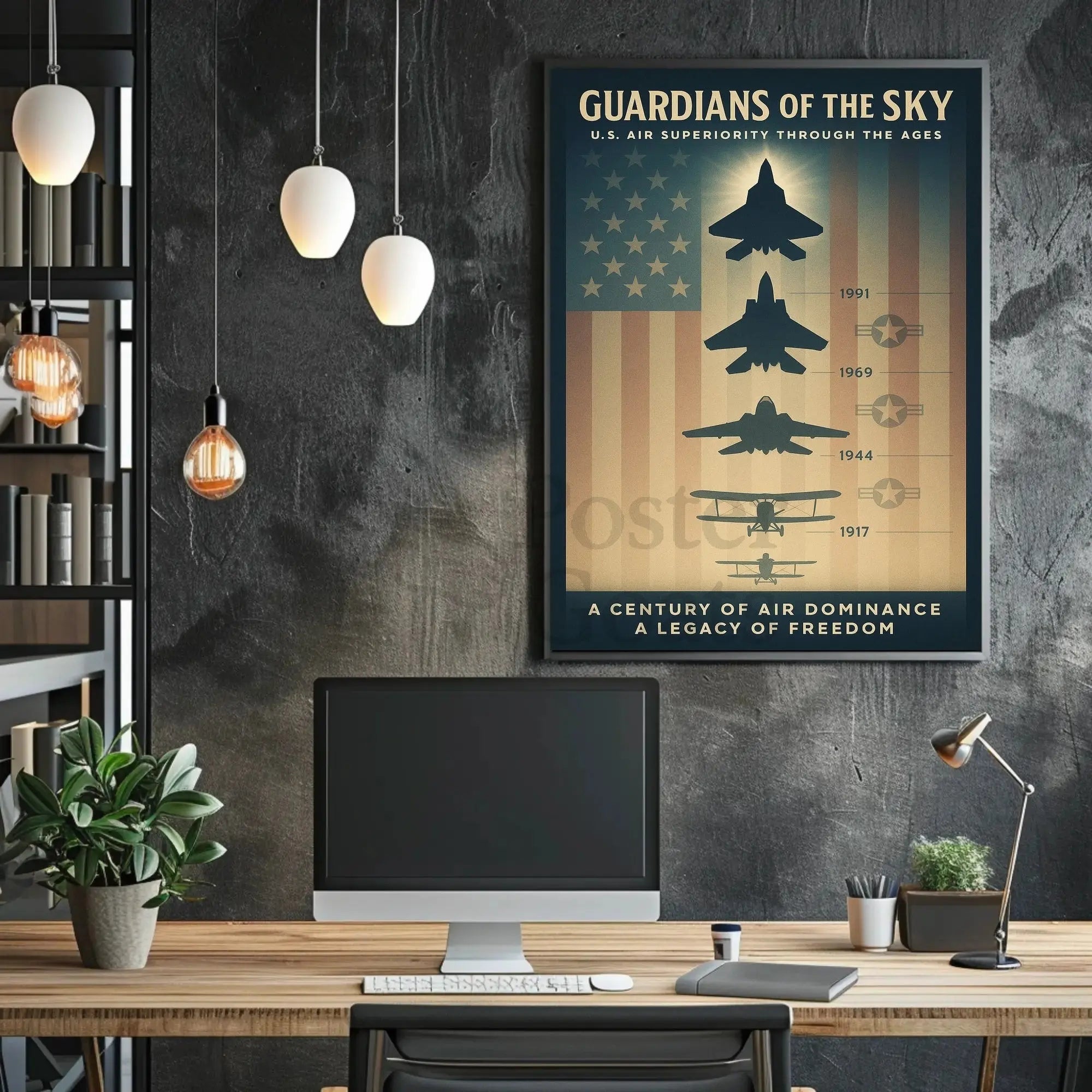 Guardians of the Sky: U.S. Military Recruitment Poster PosterGoat