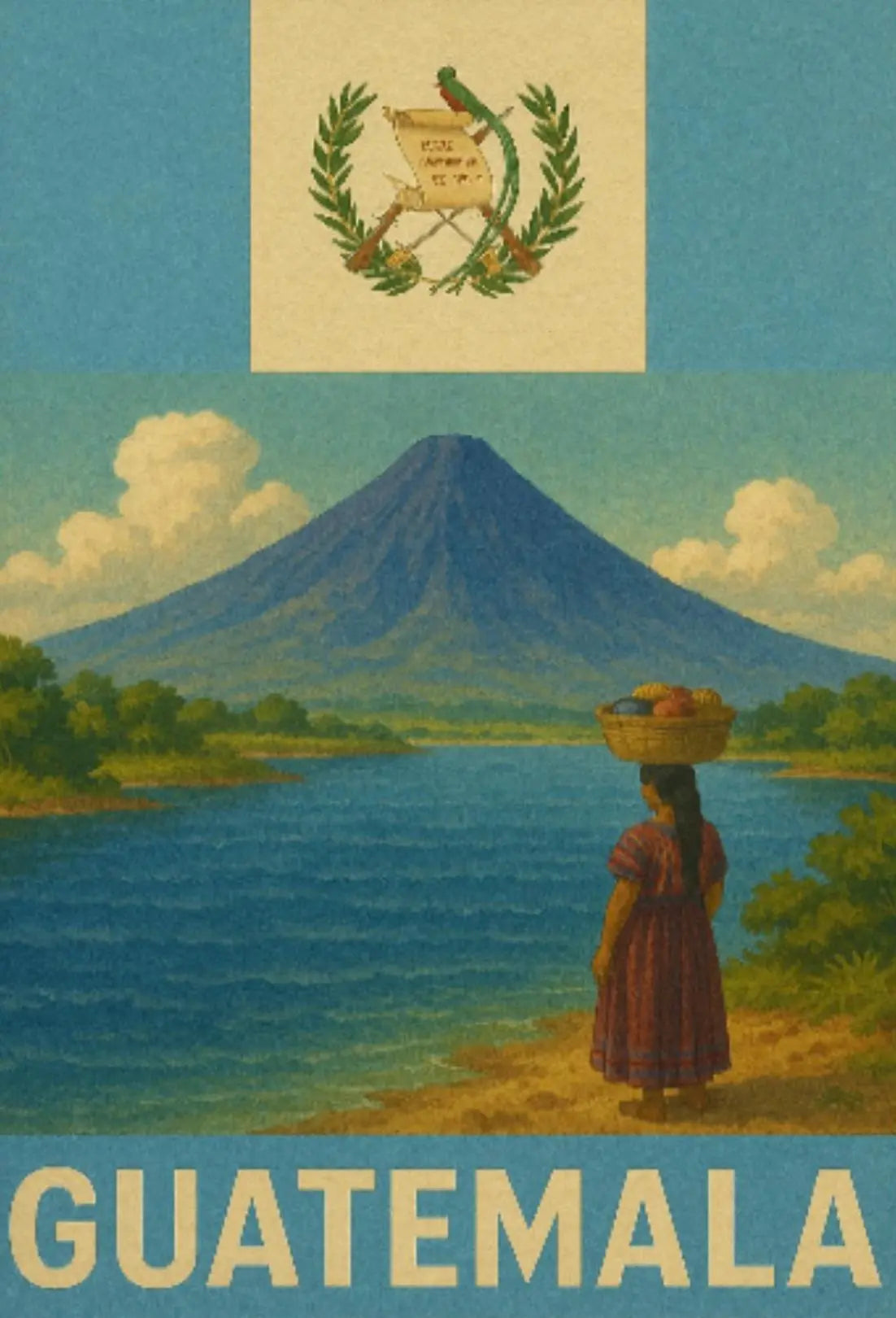 Guatemala's Natural Beauty Vintage Travel Poster PosterGoat