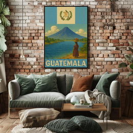 Guatemala's Natural Beauty Vintage Travel Poster PosterGoat