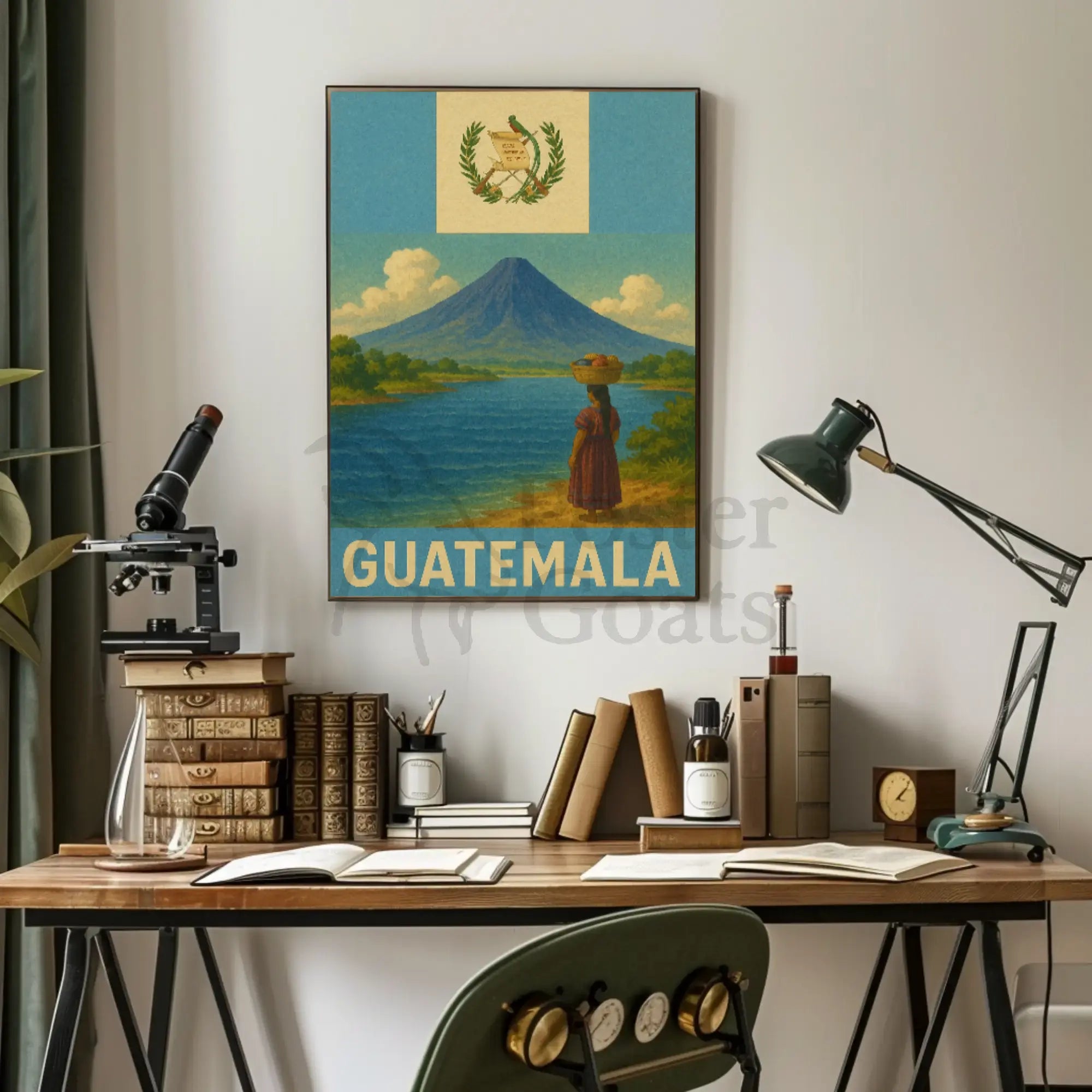 Guatemala's Natural Beauty Vintage Travel Poster PosterGoat