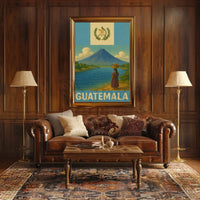 Guatemala's Natural Beauty Vintage Travel Poster PosterGoat
