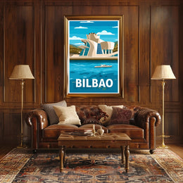 Guggenheim Museum Bilbao Urban Art Travel Poster PosterGoat