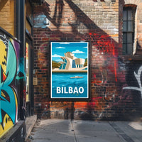 Guggenheim Museum Bilbao Urban Art Travel Poster PosterGoat
