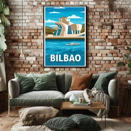 Guggenheim Museum Bilbao Urban Art Travel Poster PosterGoat