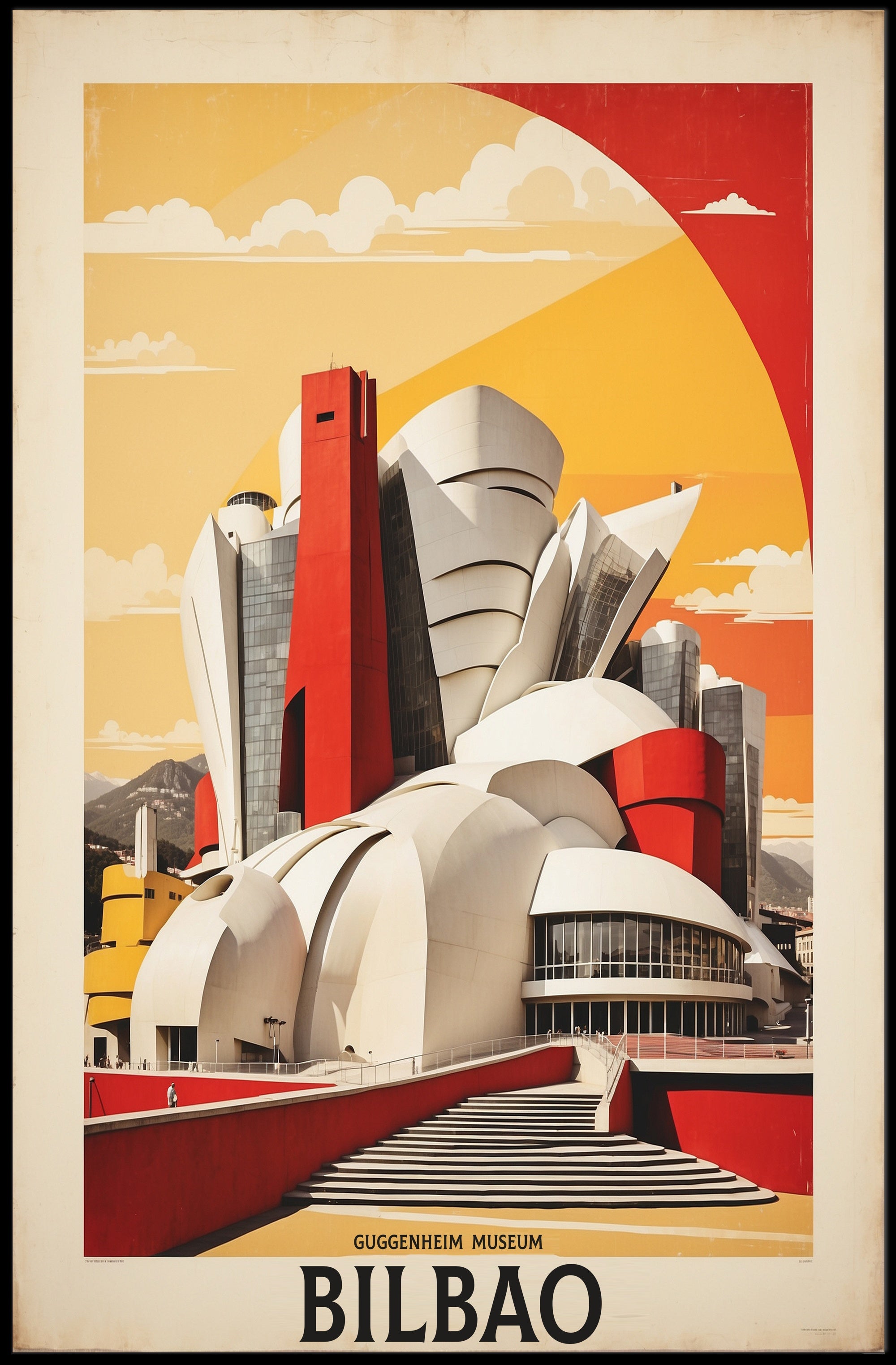 Guggenheim Museum Modern Art Urban or Cityscape Poster PosterGoat