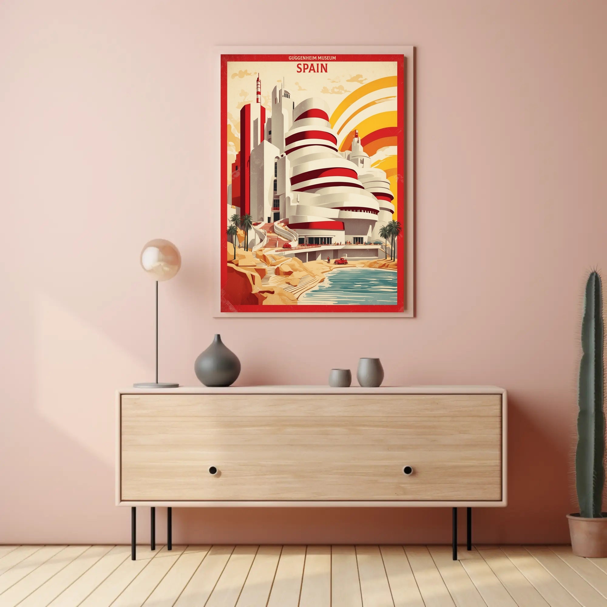 Guggenheim Museum in Spain Travel Poster PosterGoat