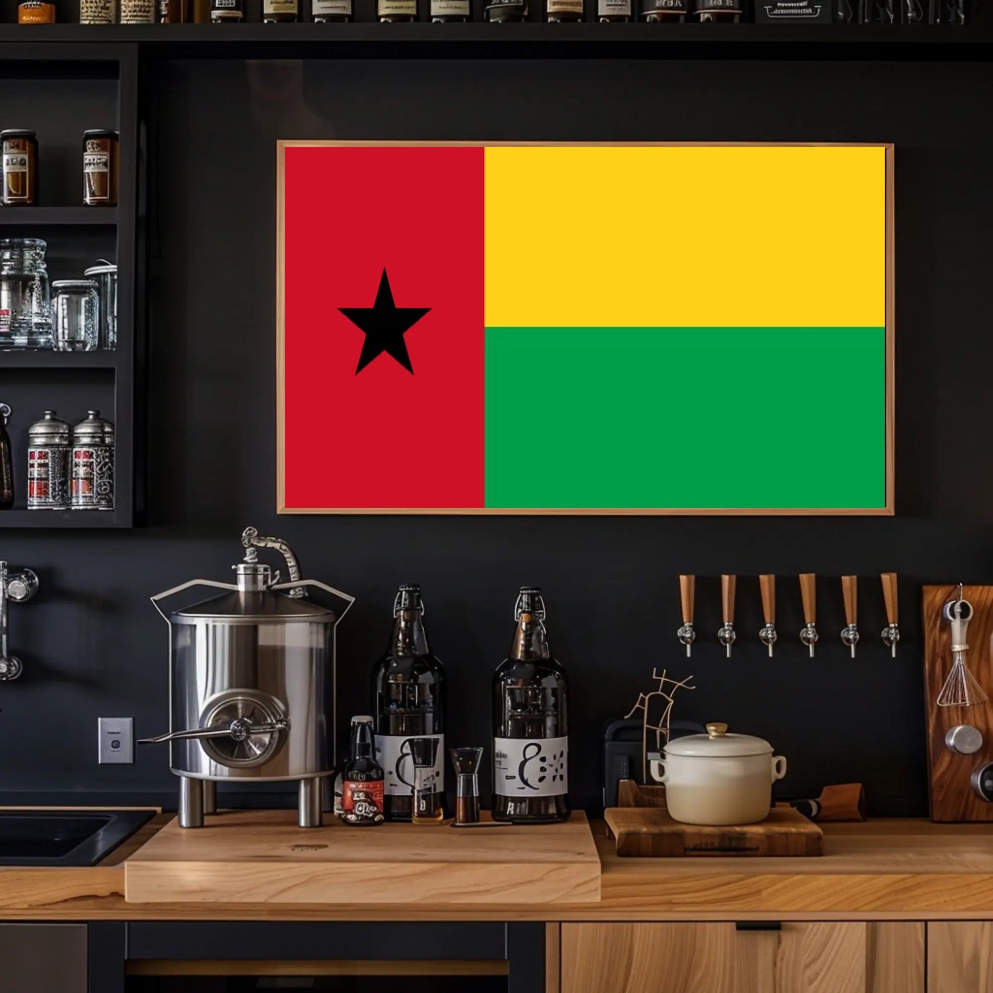 Guinea-Bissau National Pride Country Flag Poster PosterGoat