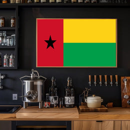 Guinea-Bissau National Pride Country Flag Poster PosterGoat