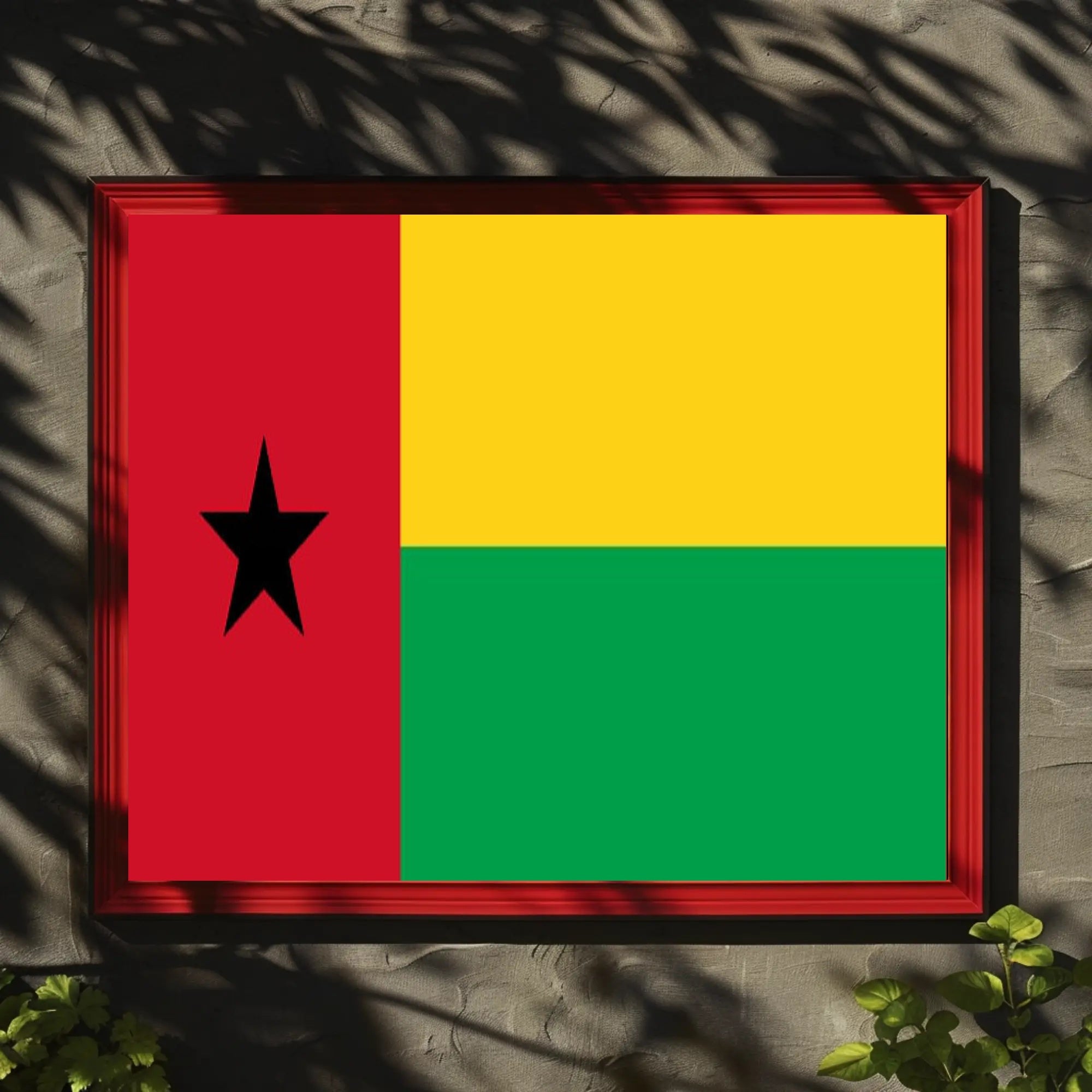 Guinea-Bissau National Pride Country Flag Poster PosterGoat