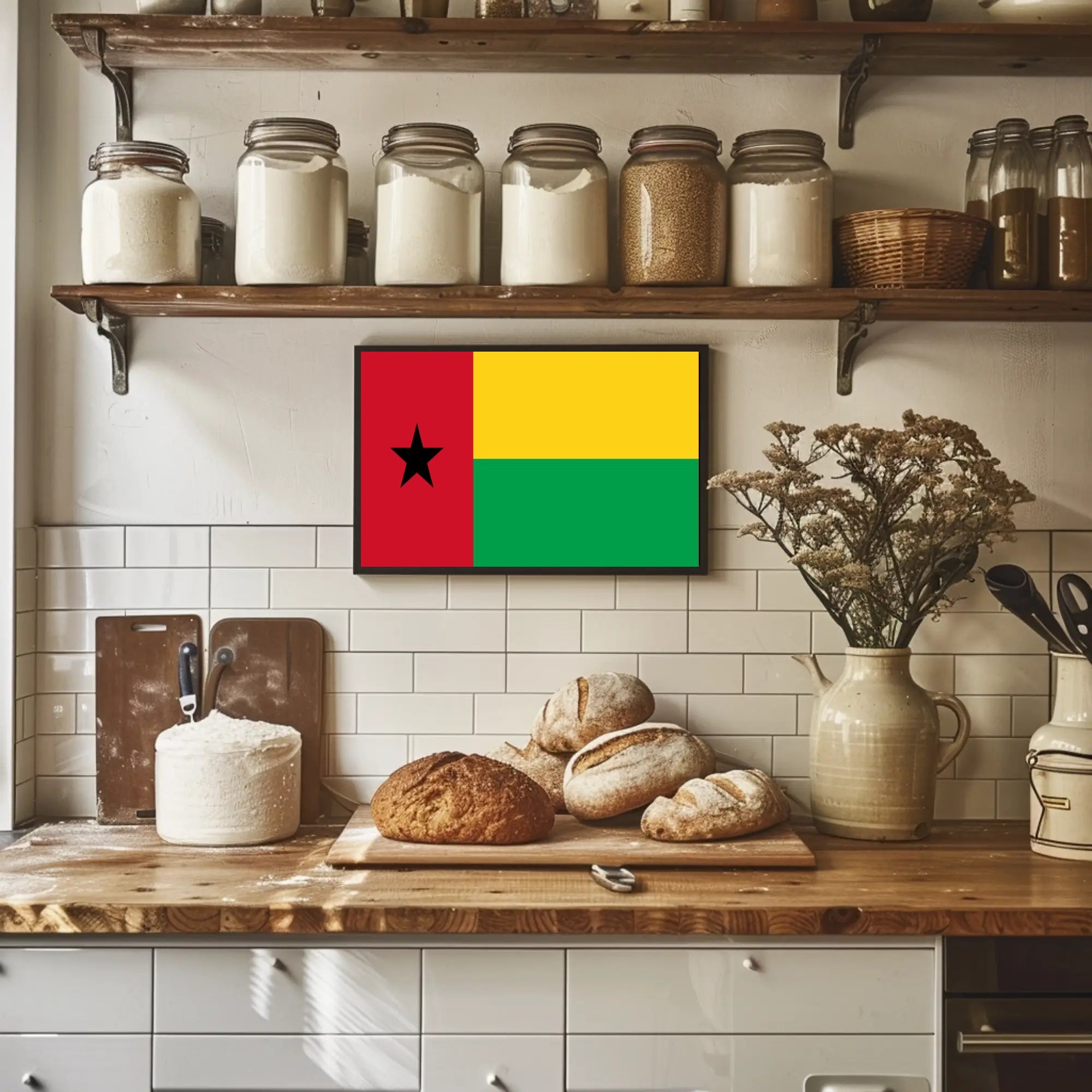 Guinea-Bissau National Pride Country Flag Poster PosterGoat