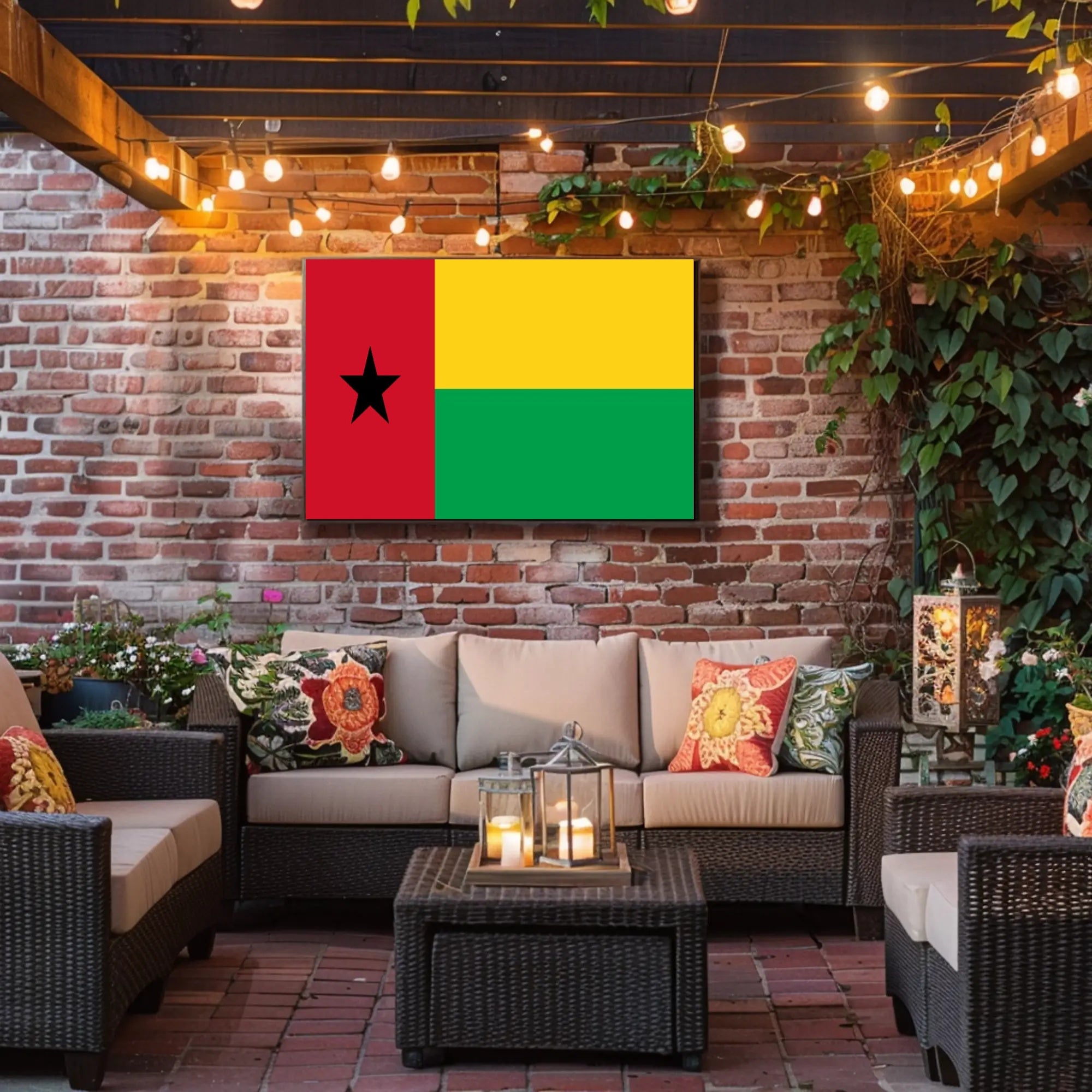 Guinea-Bissau National Pride Country Flag Poster PosterGoat