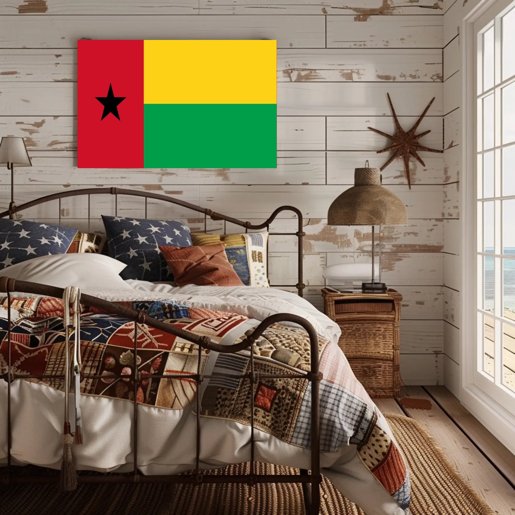 Guinea-Bissau National Pride Country Flag Poster PosterGoat
