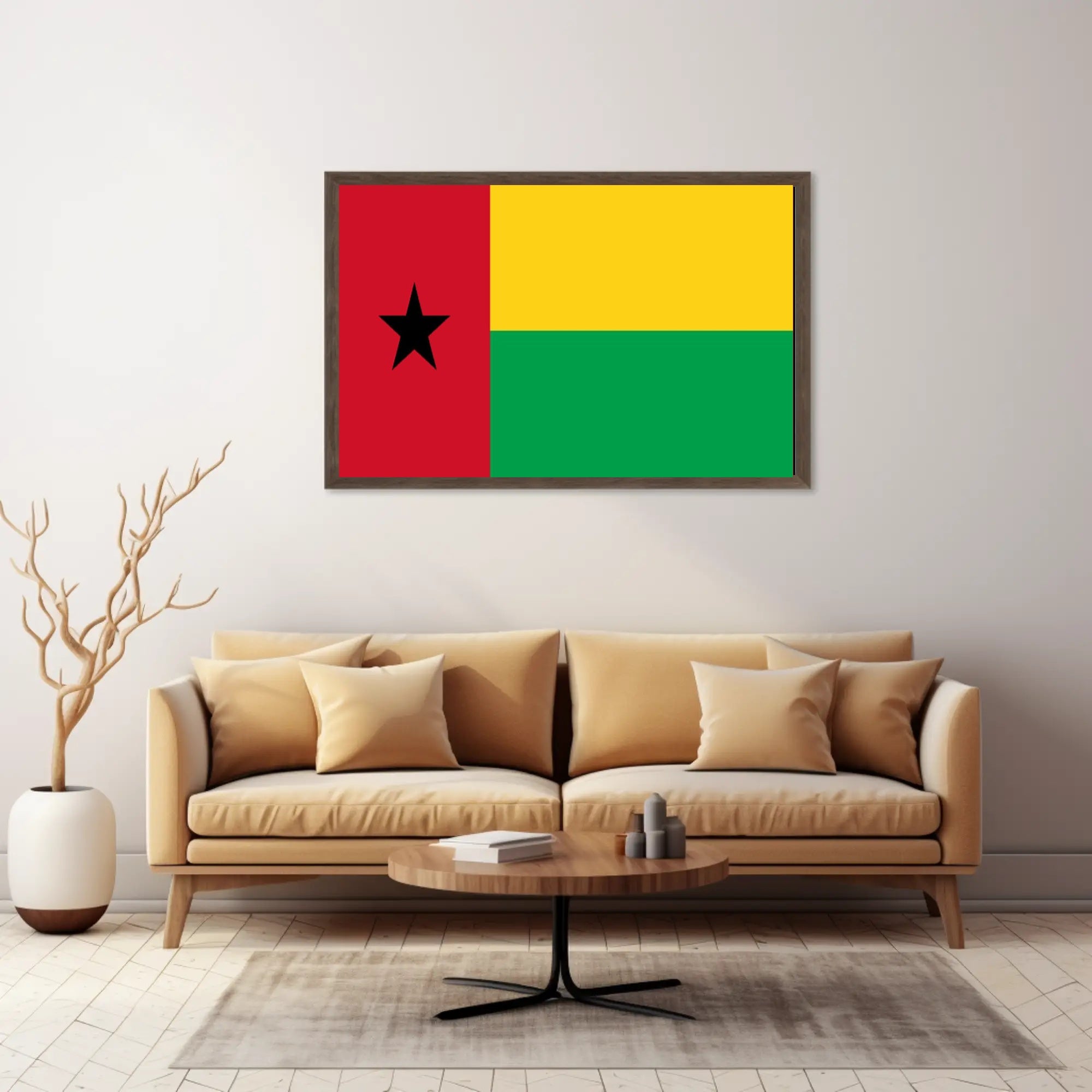 Guinea-Bissau National Pride Country Flag Poster PosterGoat