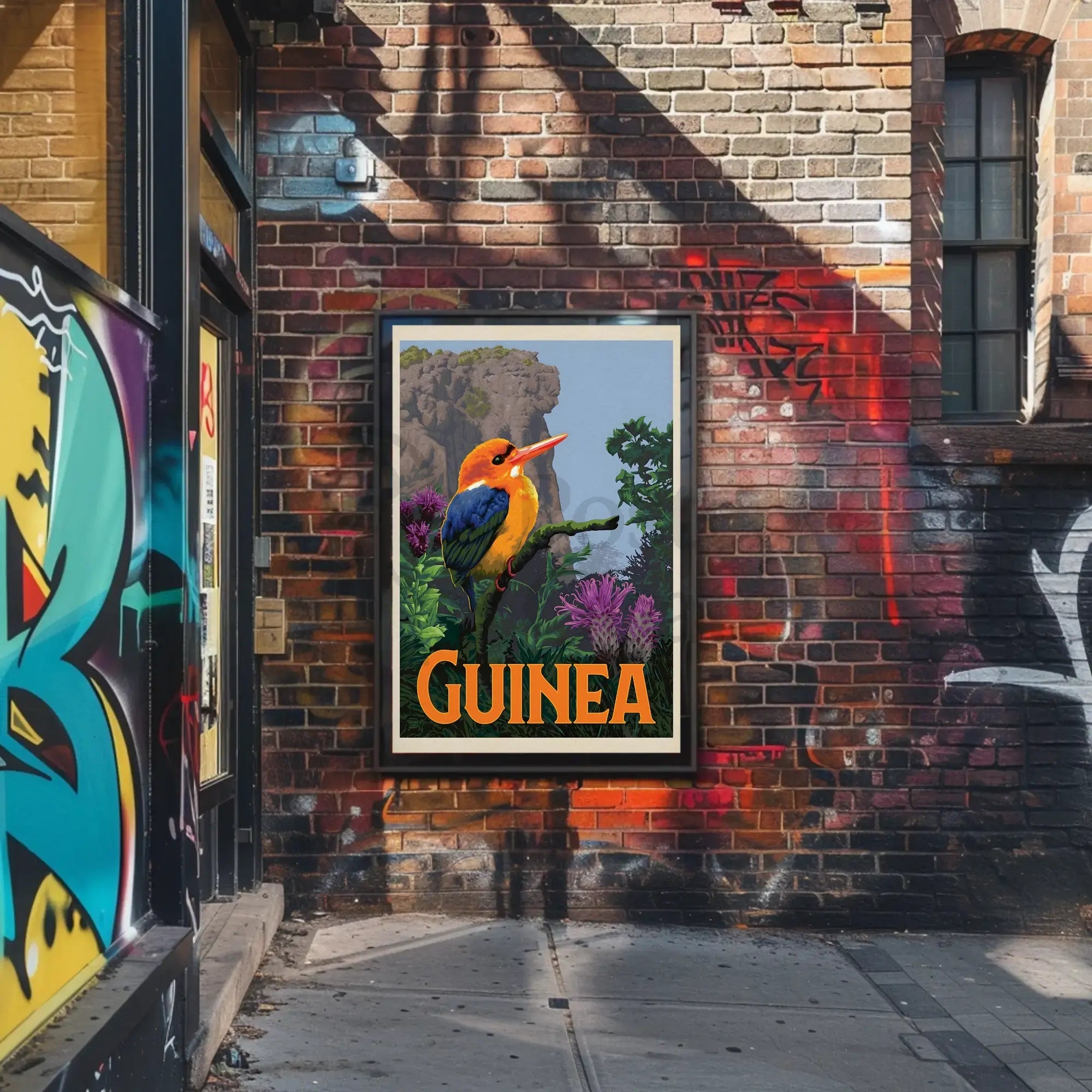 Guinea Kingfisher Tropical Travel Adventure Poster PosterGoat