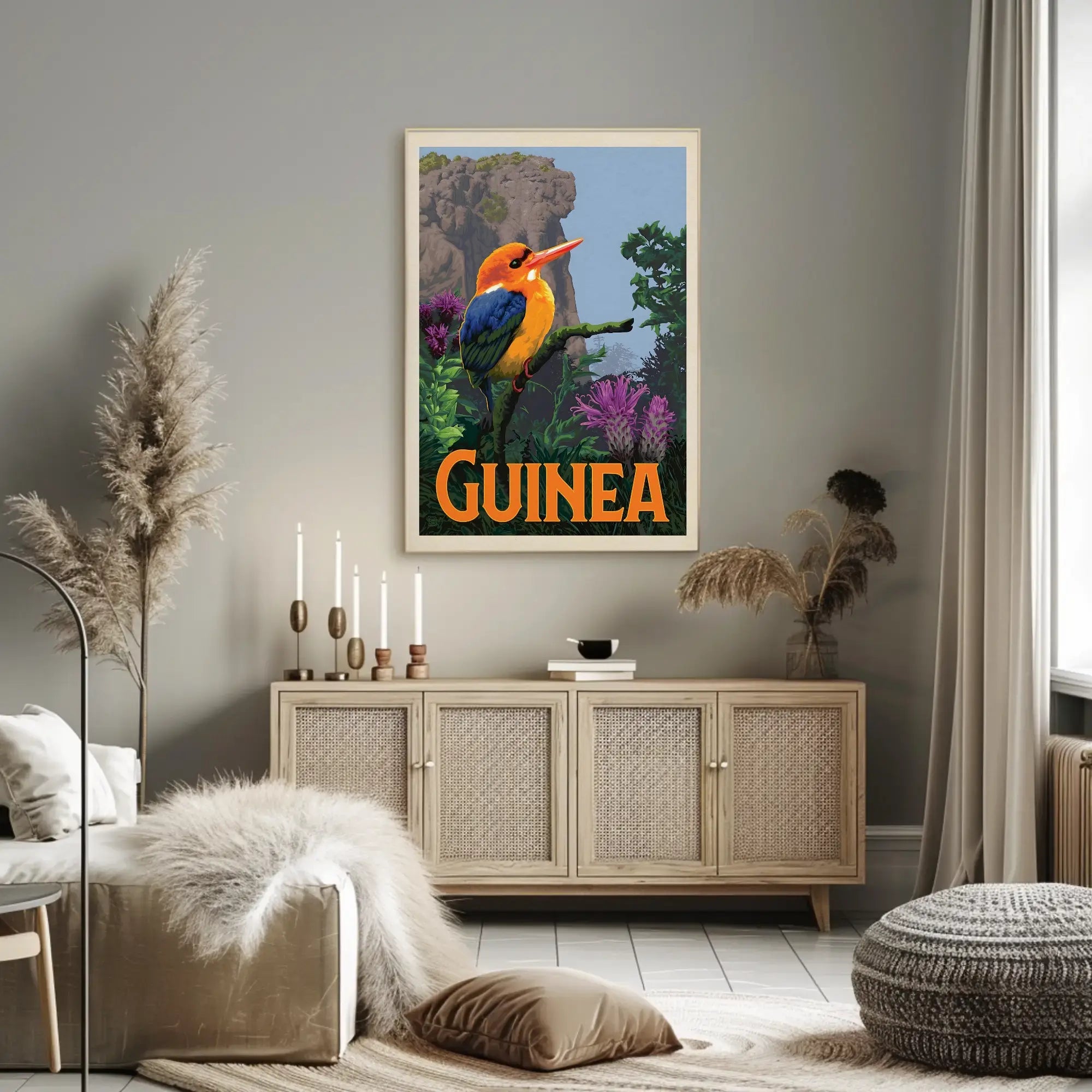 Guinea Kingfisher Tropical Travel Adventure Poster PosterGoat