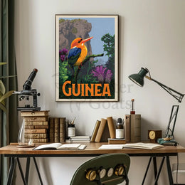 Guinea Kingfisher Tropical Travel Adventure Poster PosterGoat