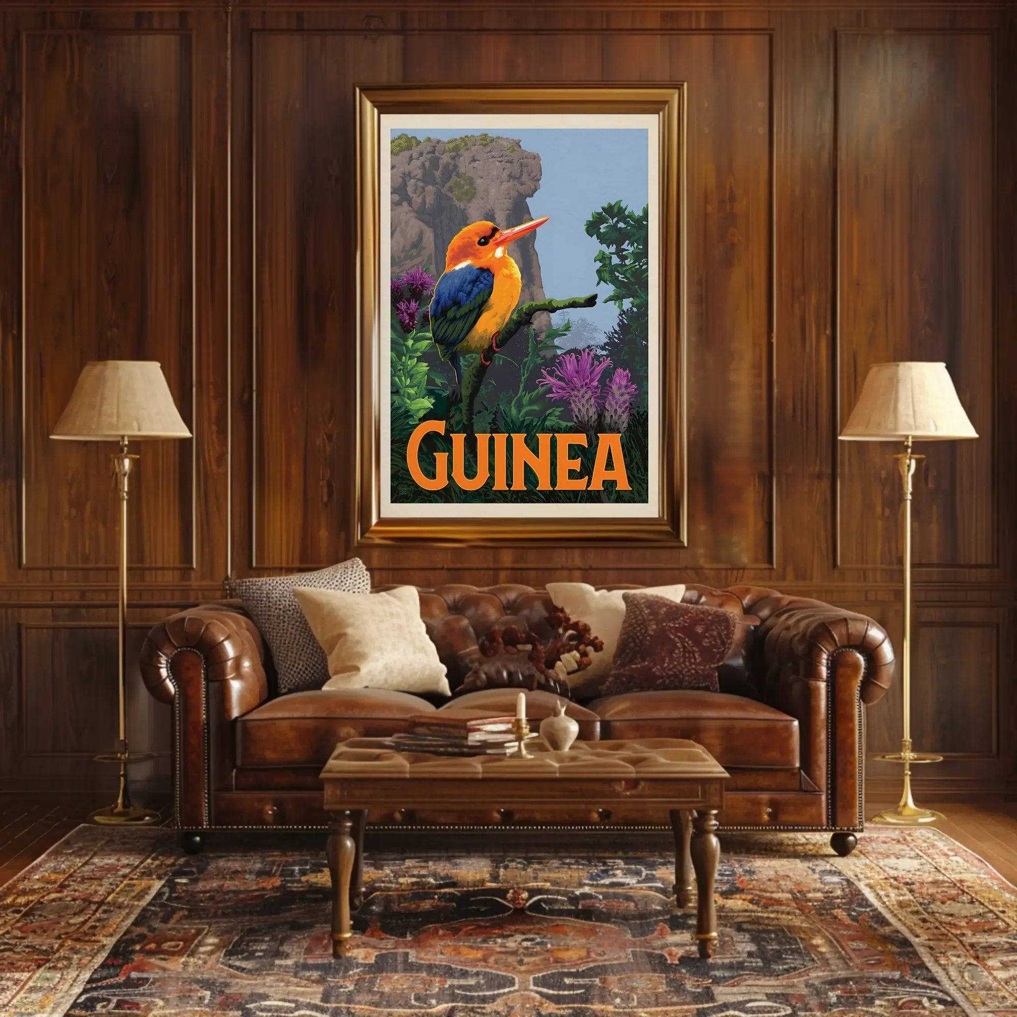 Guinea Kingfisher Tropical Travel Adventure Poster PosterGoat