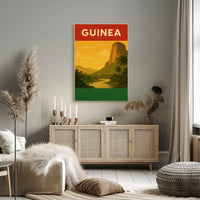 Guinea Vintage Landscape Travel Poster PosterGoat
