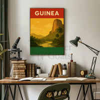 Guinea Vintage Landscape Travel Poster PosterGoat