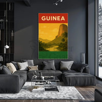 Guinea Vintage Landscape Travel Poster PosterGoat