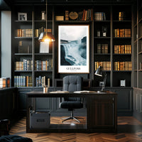 Gullfoss Waterfall Adventure Travel Poster PosterGoat