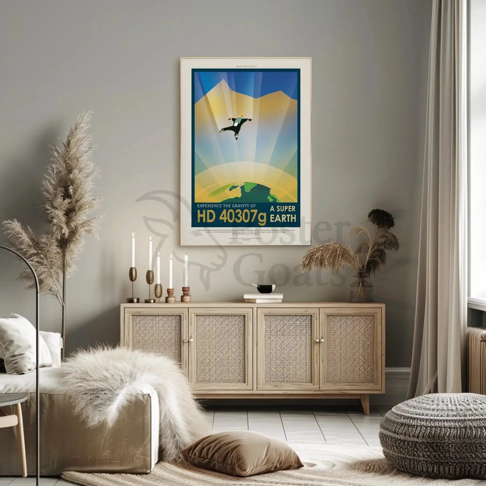 HD 40307g Adventure Awaits Futuristic Sci-Fi Poster PosterGoat