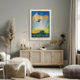HD 40307g Adventure Awaits Futuristic Sci-Fi Poster PosterGoat